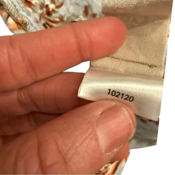 SOFT SURROUNDINGS women’s cotton modal blend light blue pajamas botanical print - Picture 12 of 15